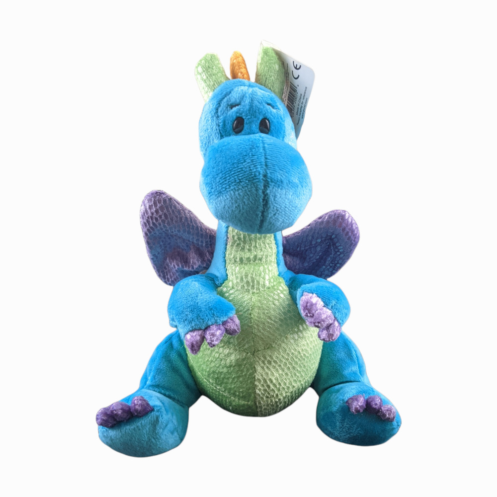 Gund Kids Plush Scales 'n Tails Jiggy Blue Dragon Toy Doll stuffed animal w/ Tag